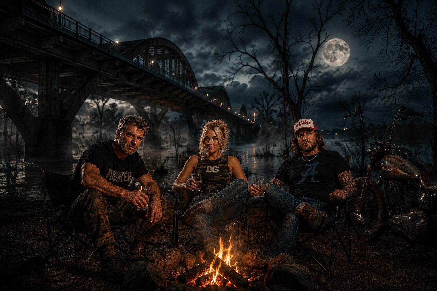 The band down at the river